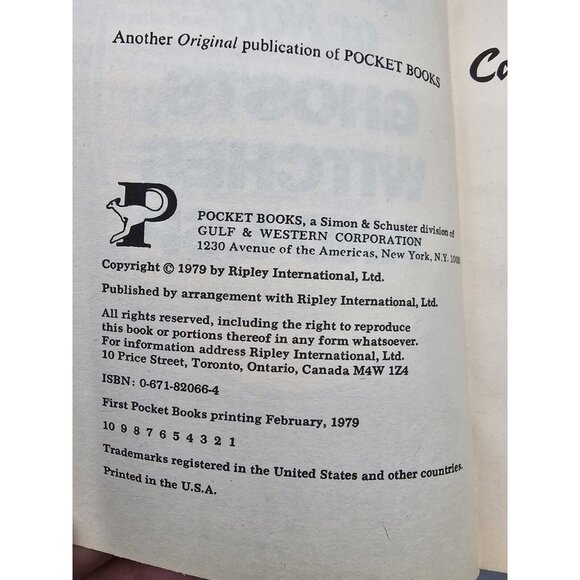 1979 Ripley's Believe It or Not Ghosts Witches and ESP Illustrated Pocket Book - Picture 9 of 9